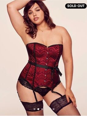 Adore Me Scarlett Dark Red Corset size 4X new with tags.